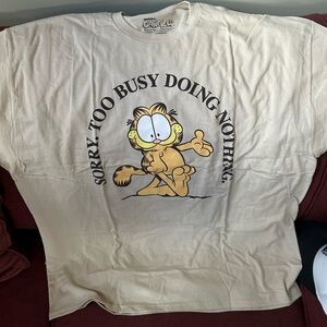 Hybrid Apparel Cream Garfield Tee